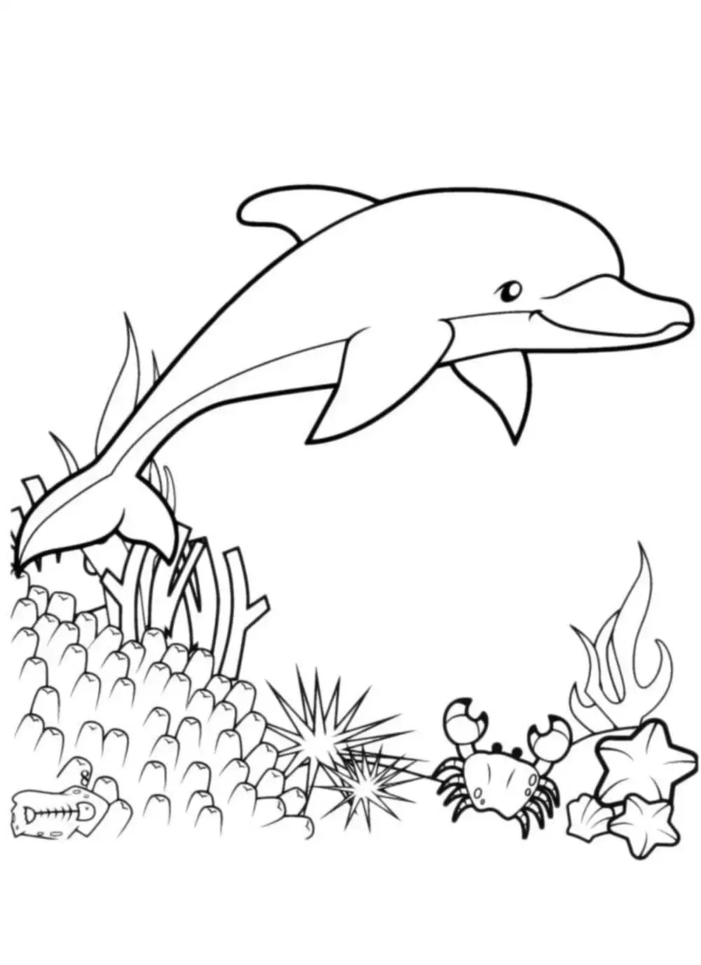 Раскраска морские обитатели Скат