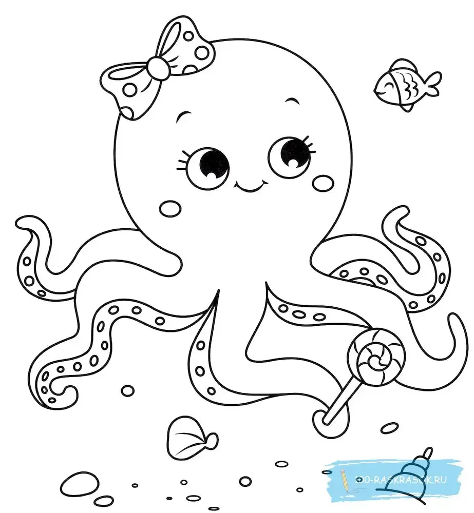 Морские обитатели раскраски для детей