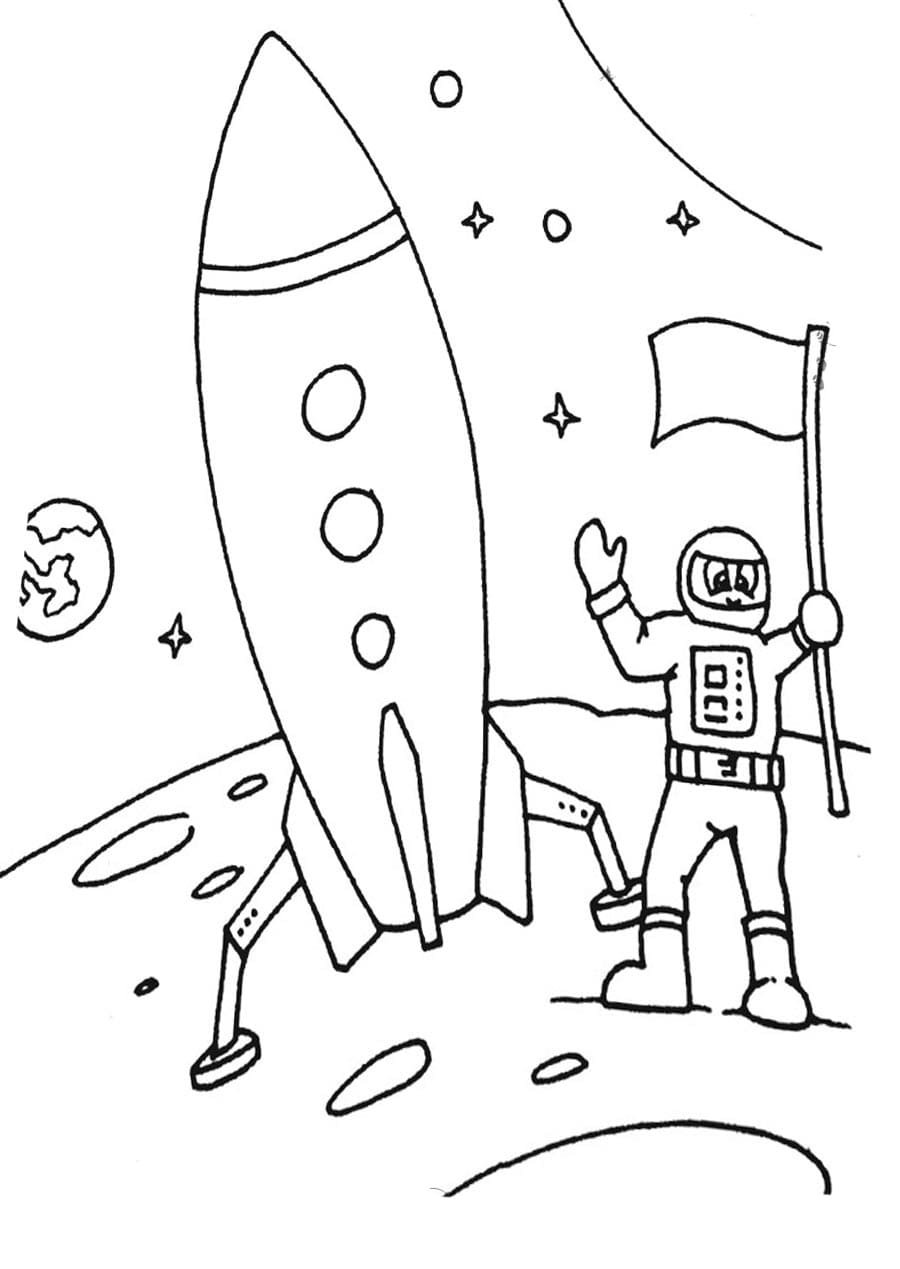 Раскраски ко Дню космонавтики