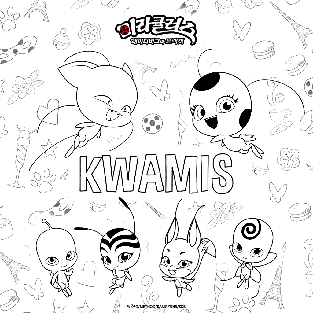 Разукрашку леди баг