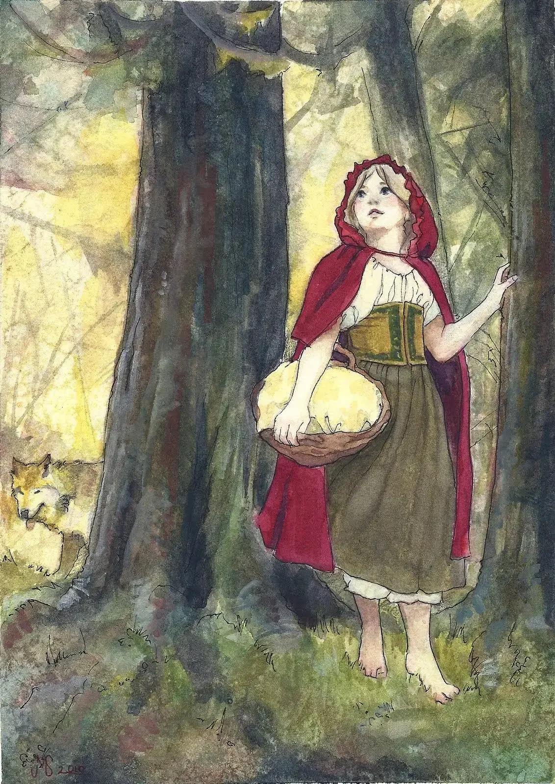 Марта Журавская красная шапочка иллюстрации