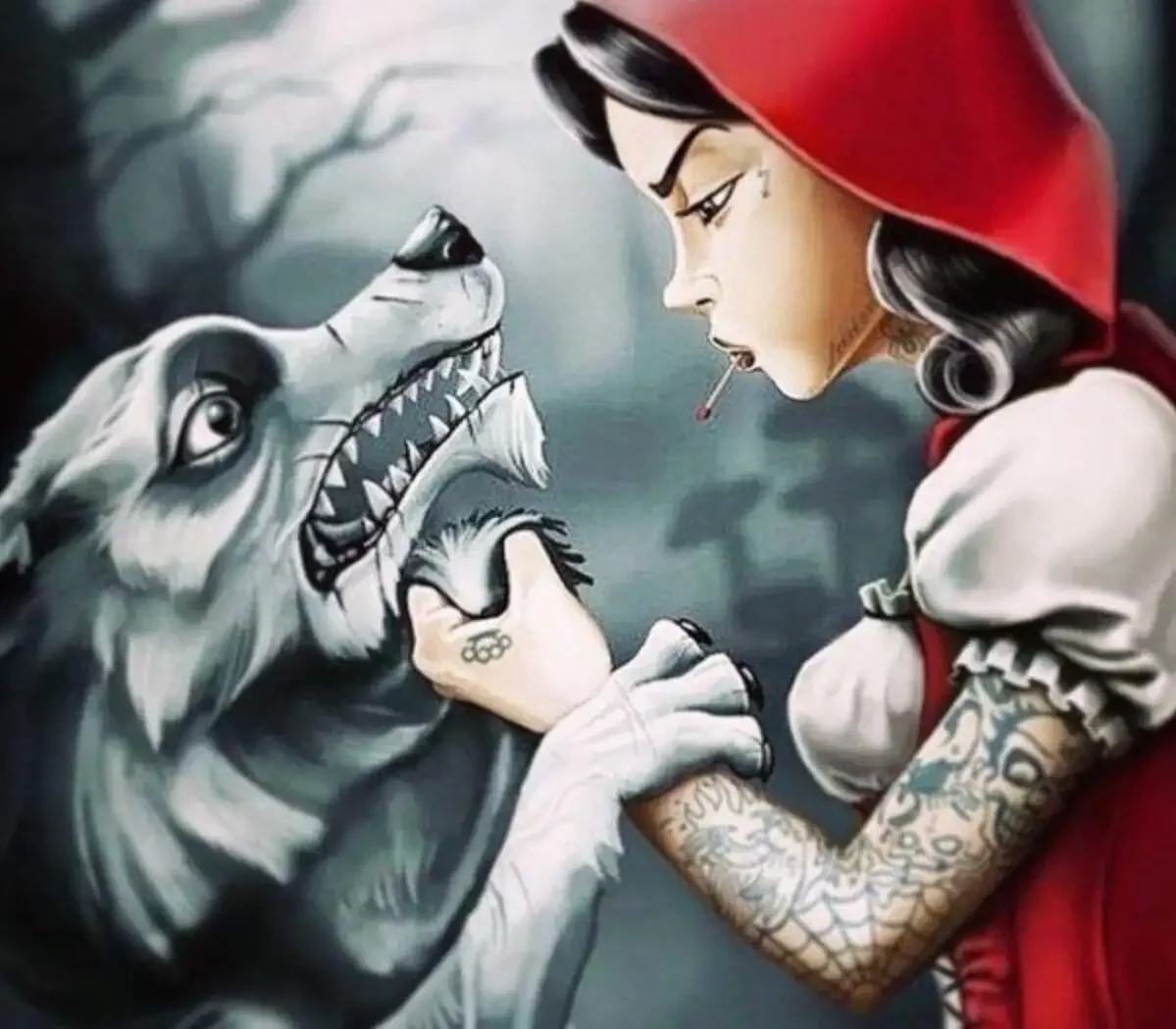 Иллюстрации поплавской к сказке красная шапочка