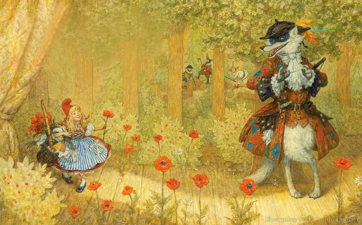 Иллюстрированная книга красная шапочка