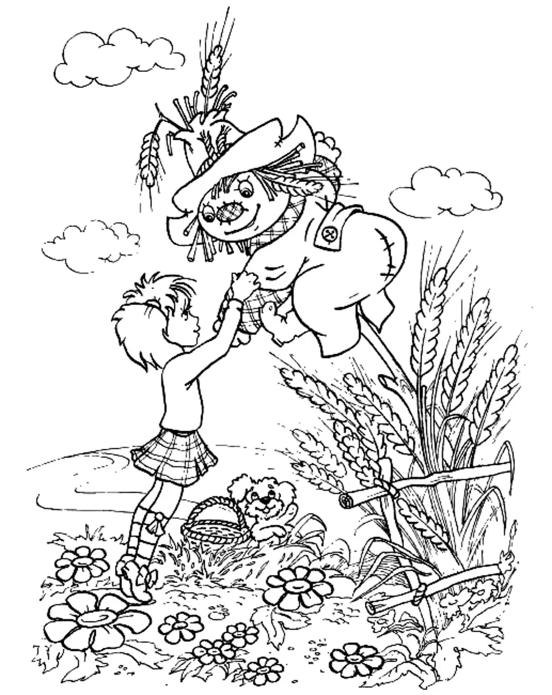 Рисунок Страшилы из волшебника изумрудного города