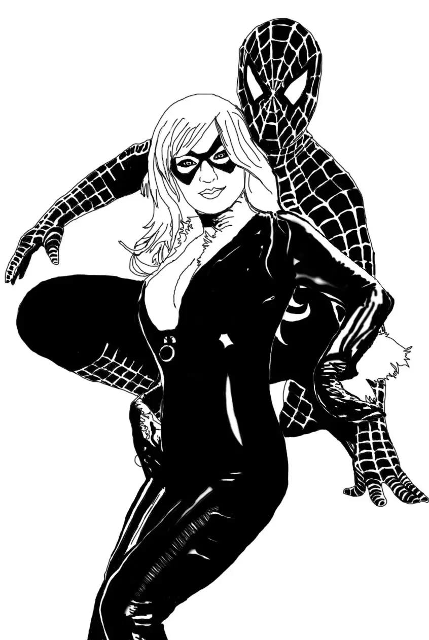 Чёрная кошка Марвел 18 и Гвен паук