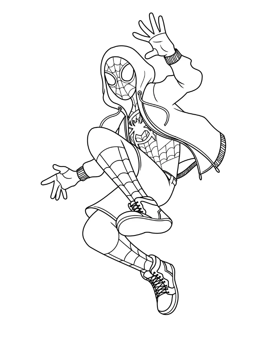 Раскраска женщина кошка