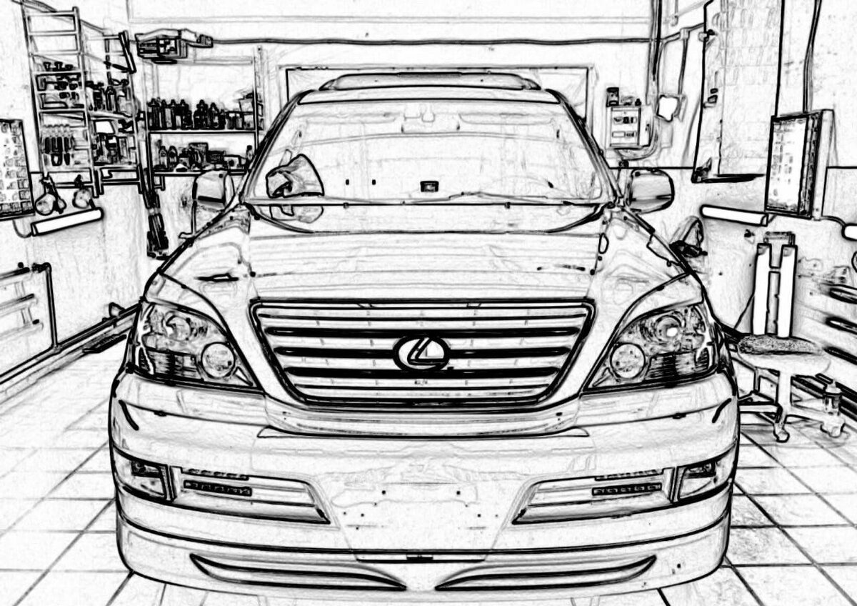 Раскраска Лексус