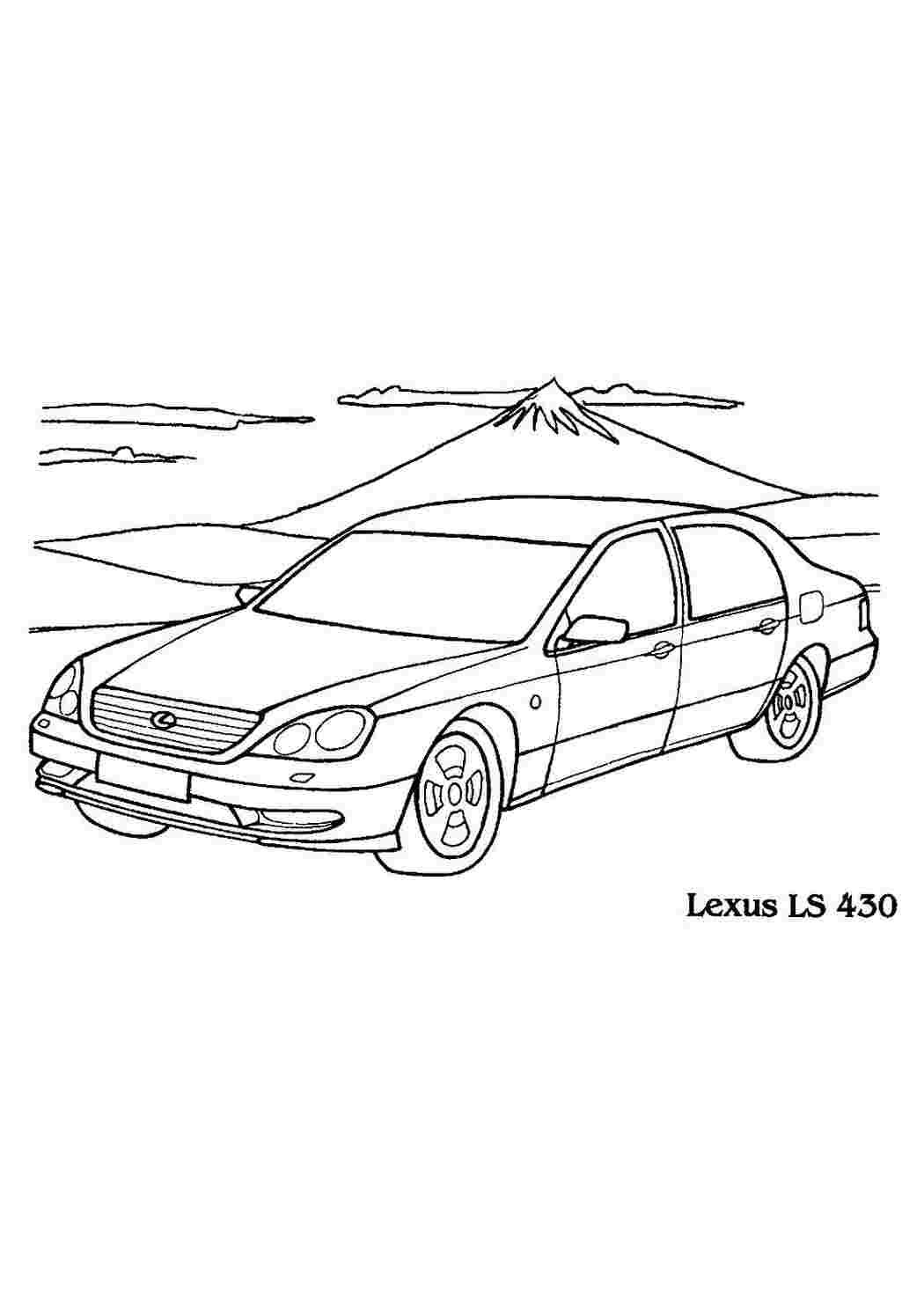 Раскраска Лексус LS 430
