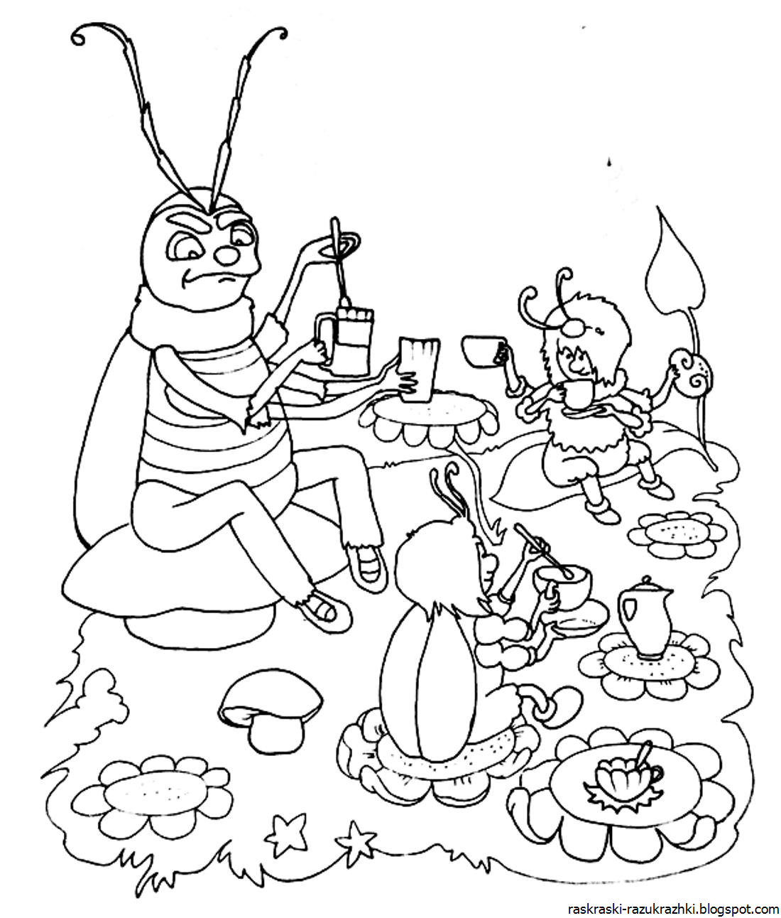 Сказки Чуковского раскраски Мойдодыр