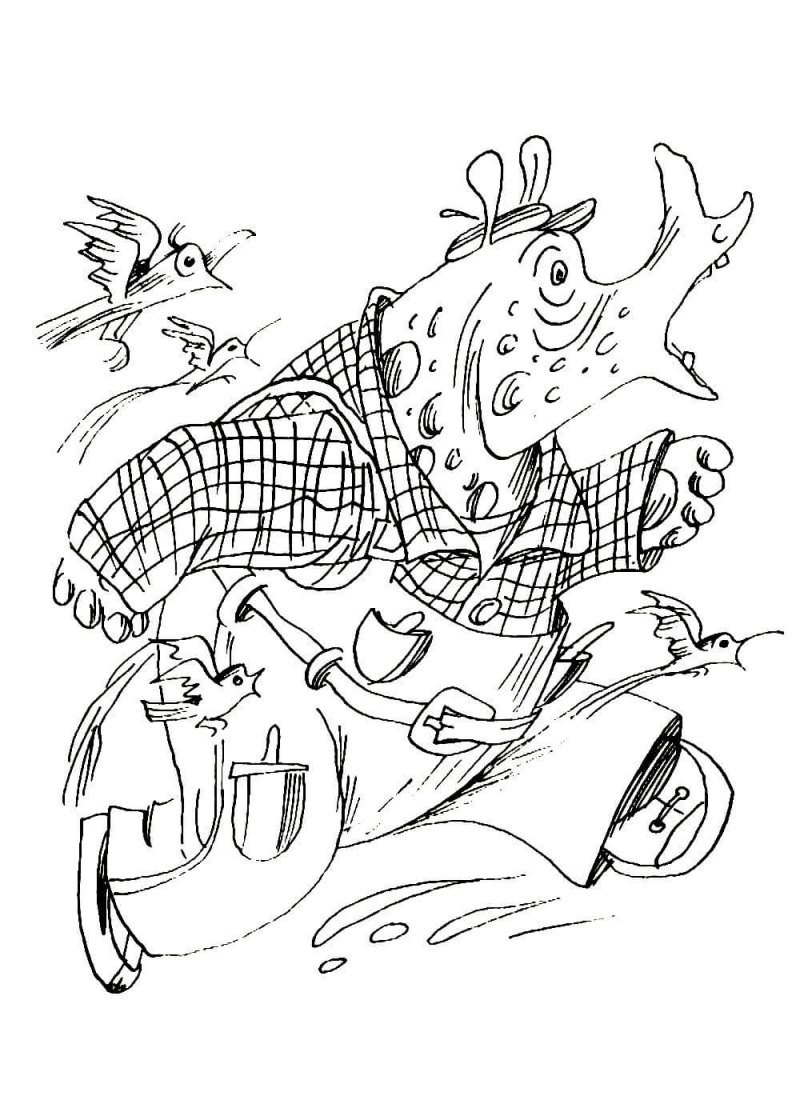 Раскраска Мойдодыр Чуковский