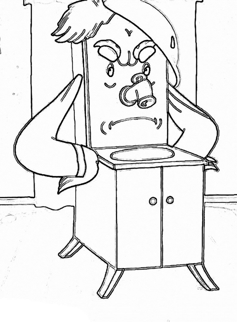 Раскраска доктор Айболит для детей 3-4 лет