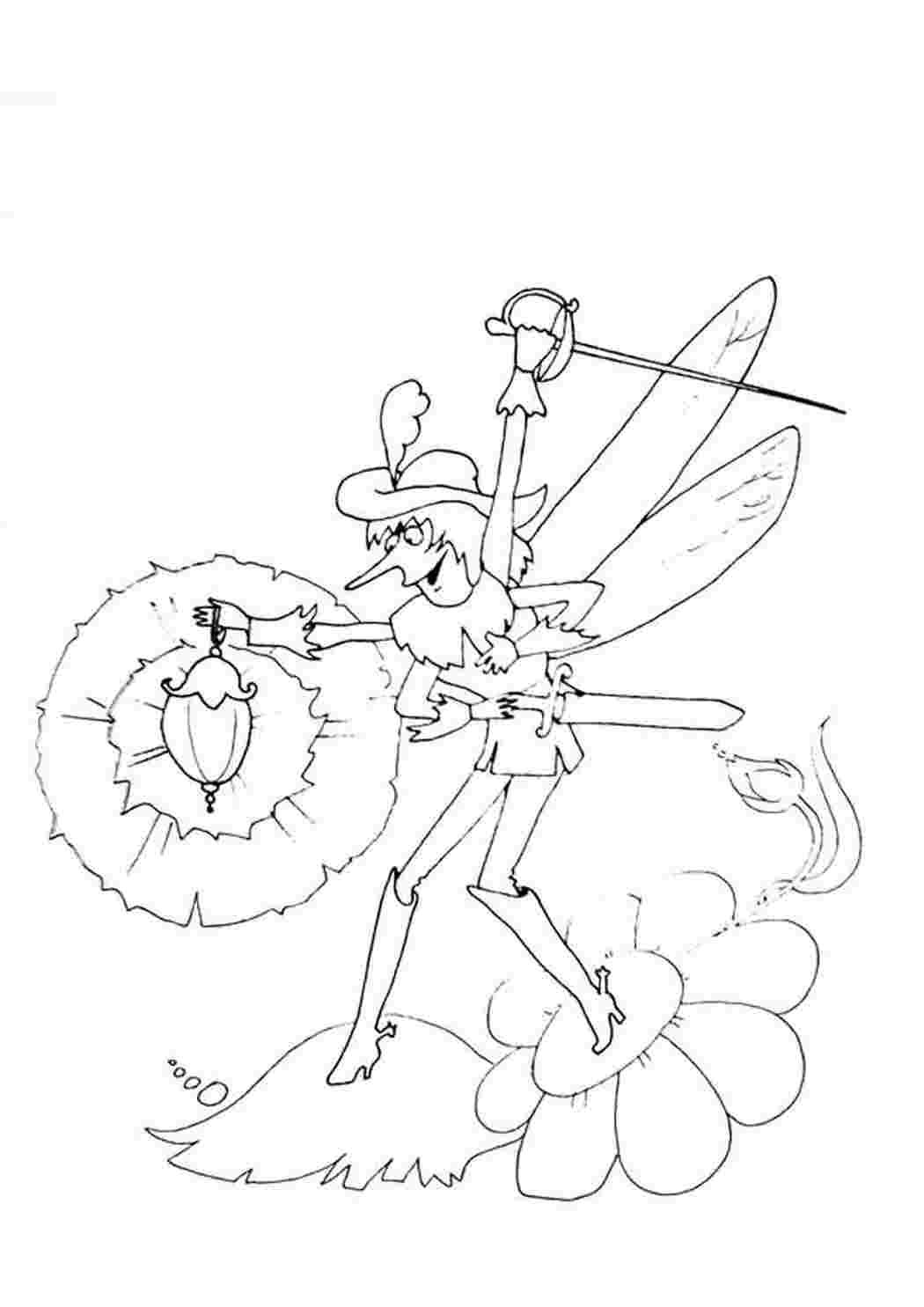 Чуковский Муха Цокотуха раскраска