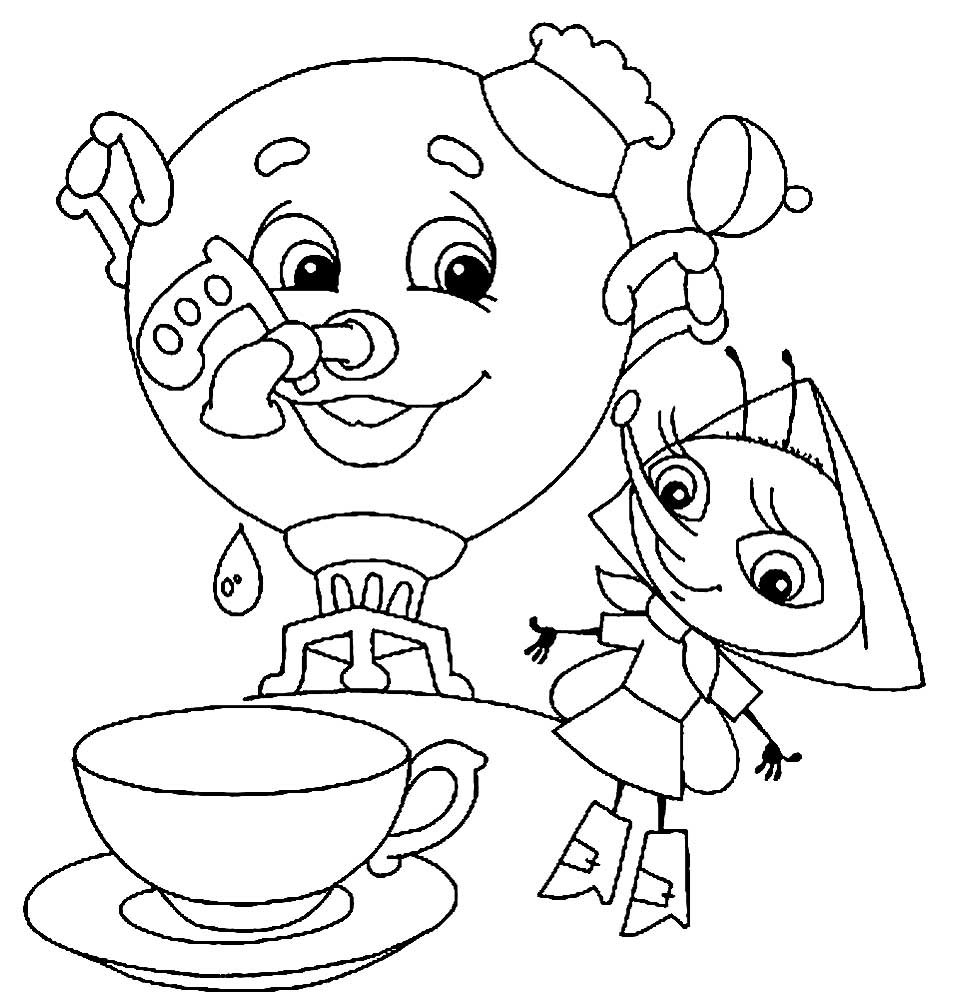 Корней Чуковский раскраски Федорино горе