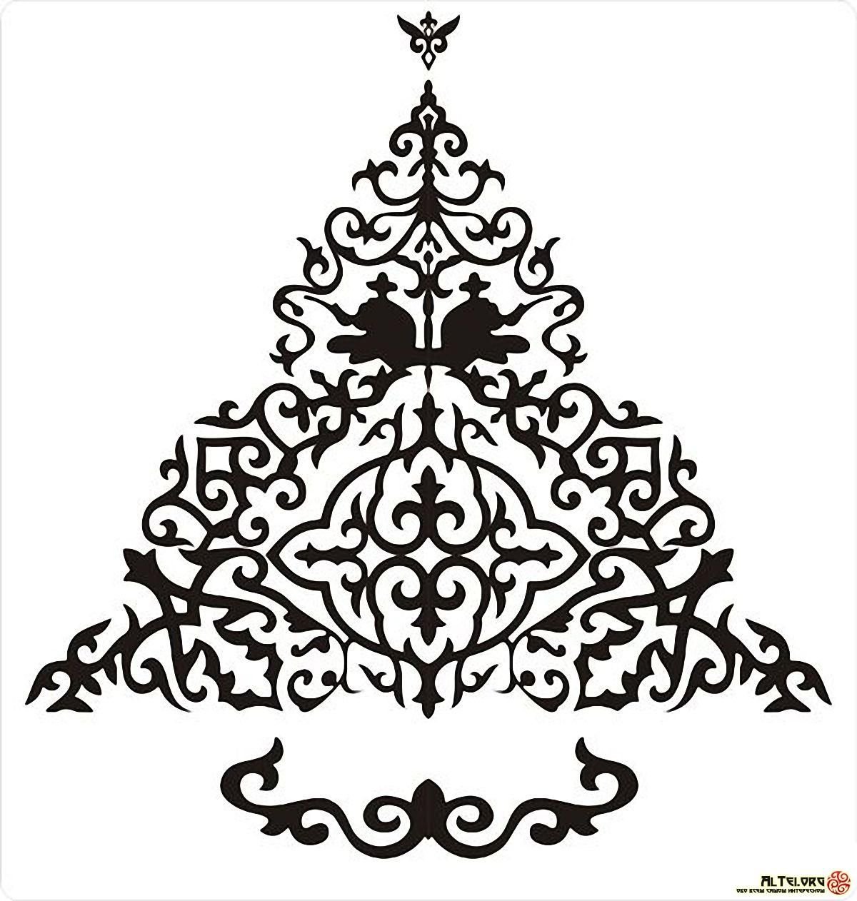 Казахский орнамент елка