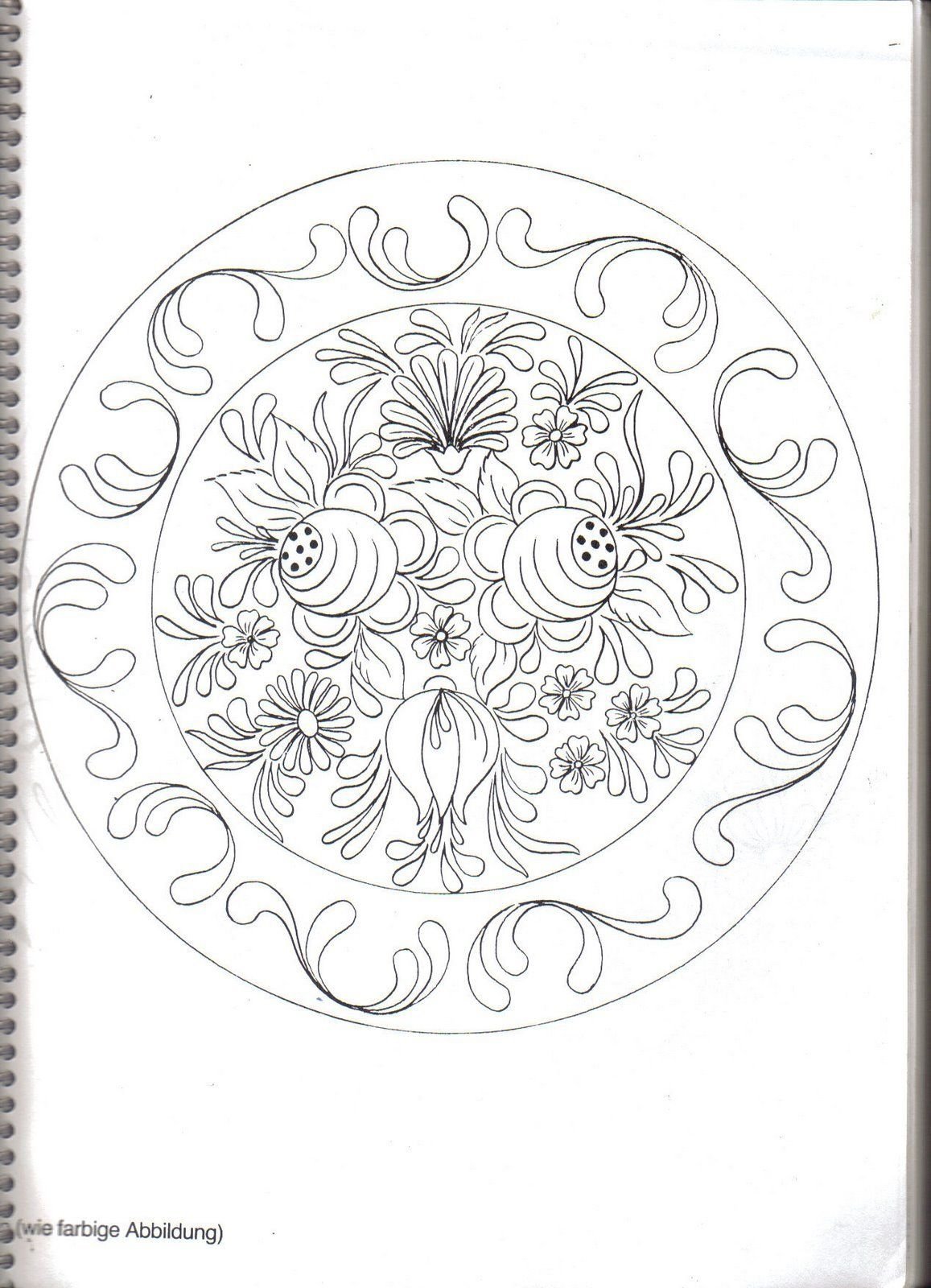 Раскраска "Хохломская роспись"