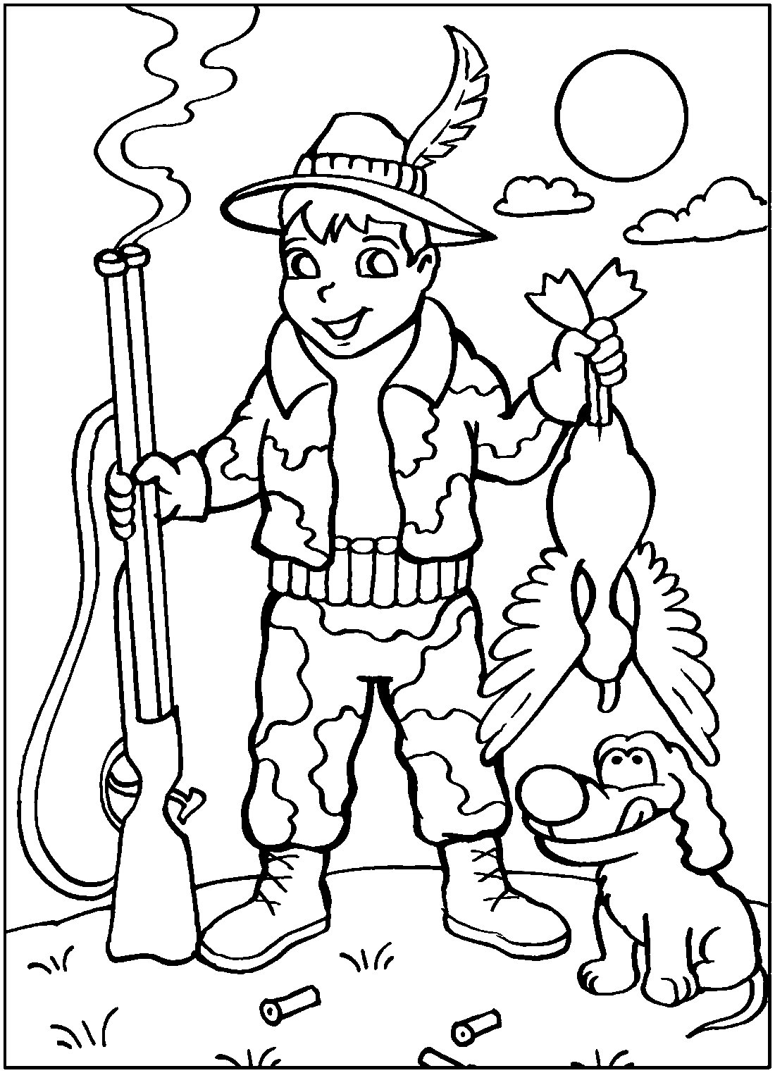 Лесничий раскраска