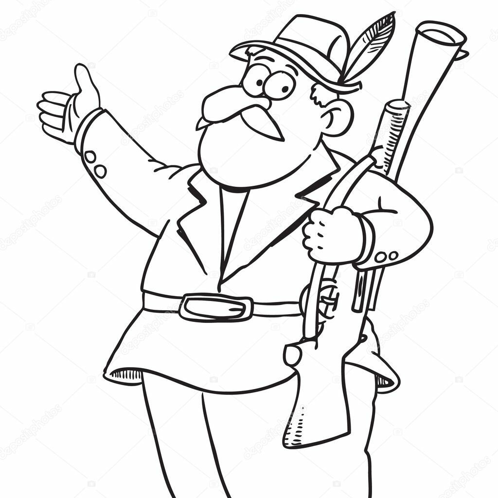 Лесоруб раскраска для детей