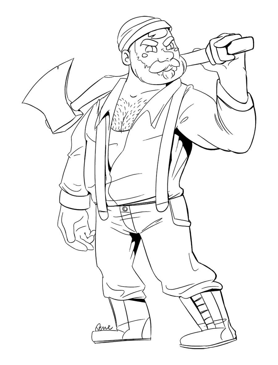 Охотник раскраска для детей