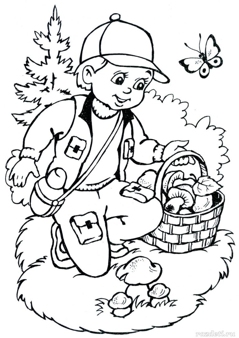 Охотник раскраска