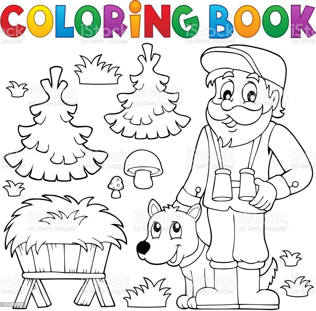 Лесоруб раскраска