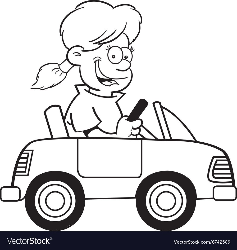 Машинка с водителем раскраска