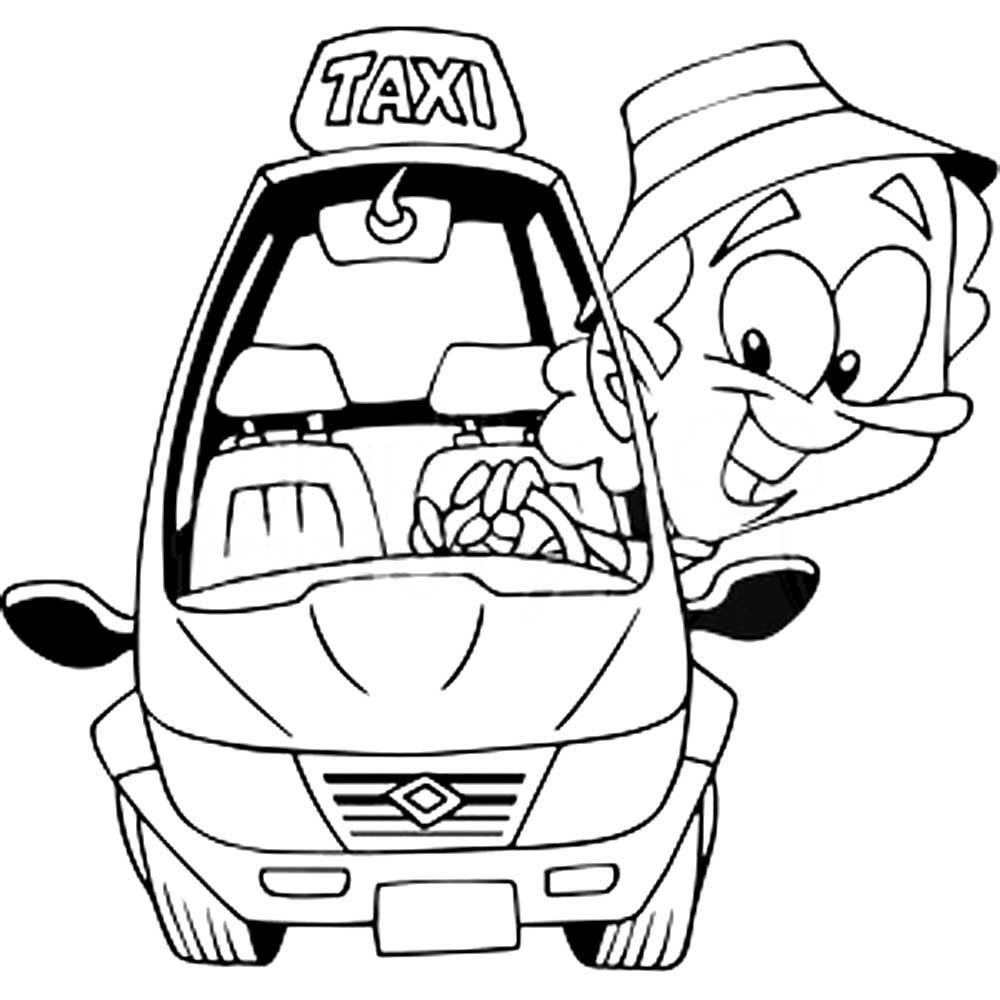 Шофер раскраска для детей