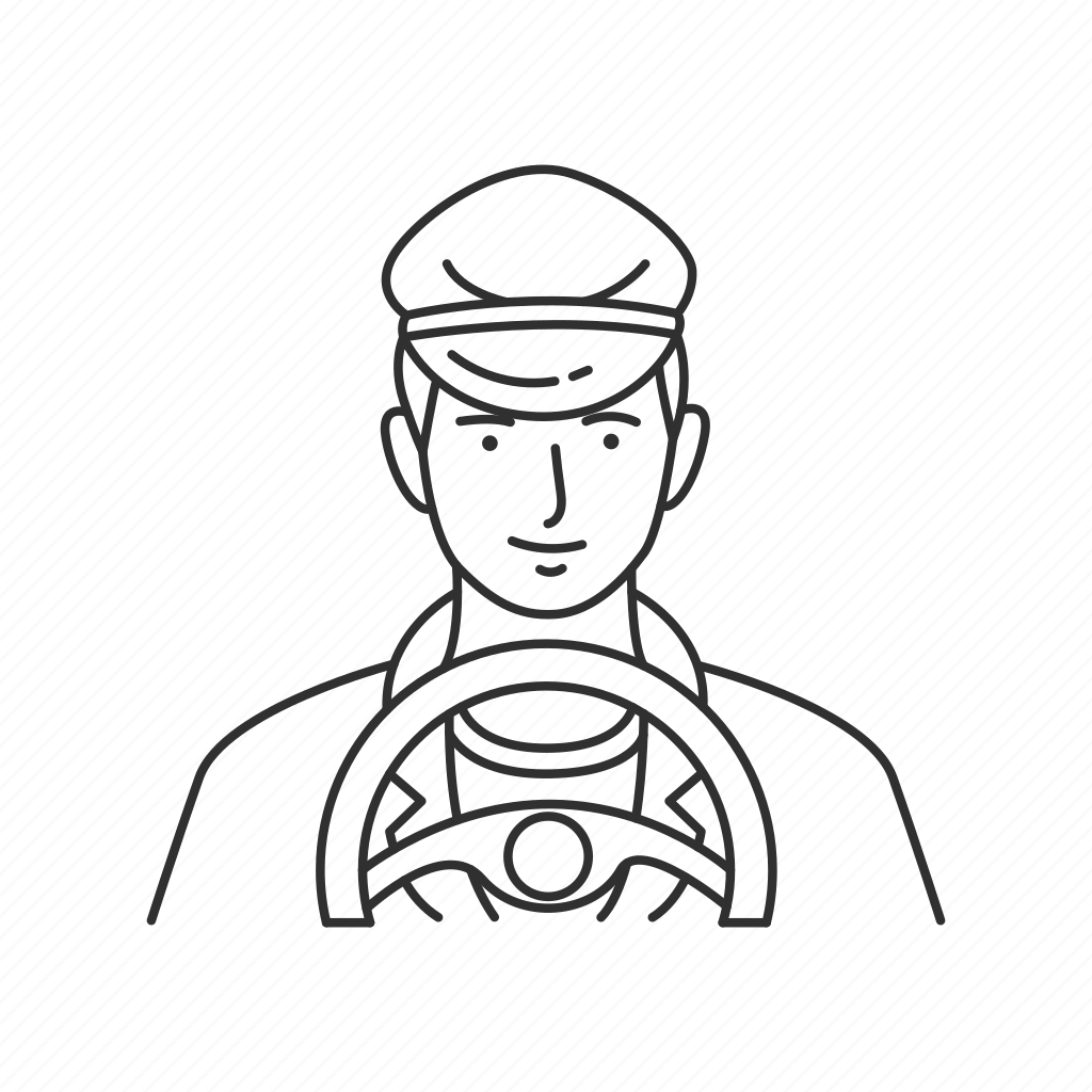 Водитель раскраска для детей