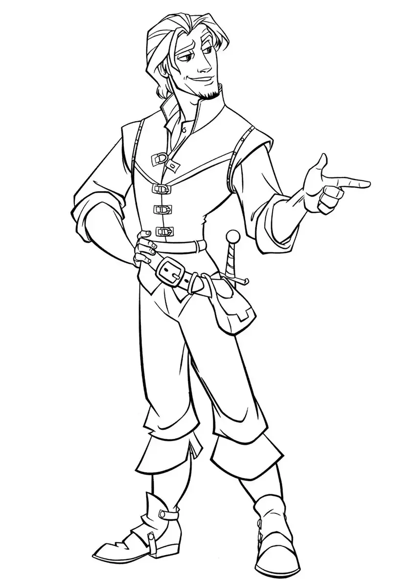 Русалка Ариэль Эрик раскраска