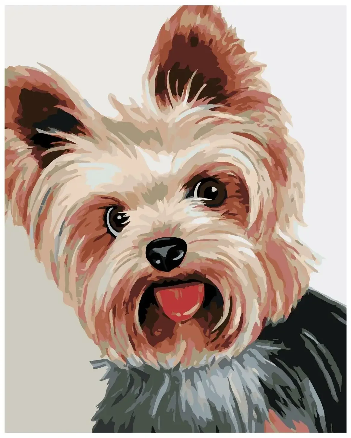 Собака раскраска цветная