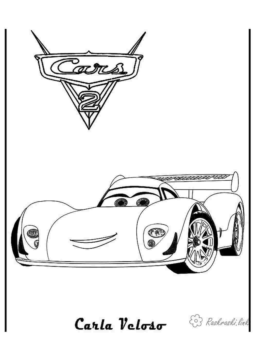 Раскраски Тачки профессор цундап