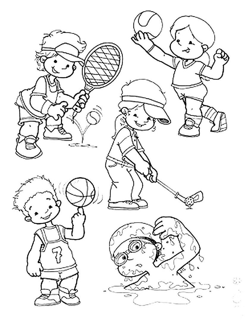 Здоровый образ жизни раскраска