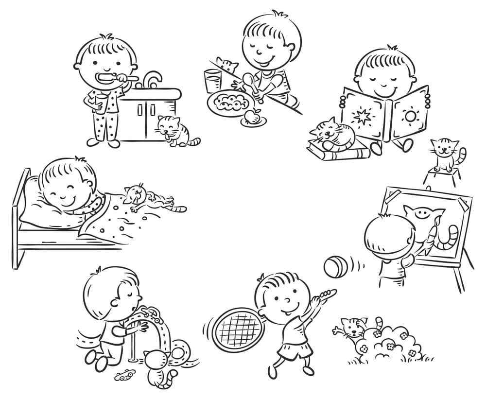 Здоровый образ жизни раскраска