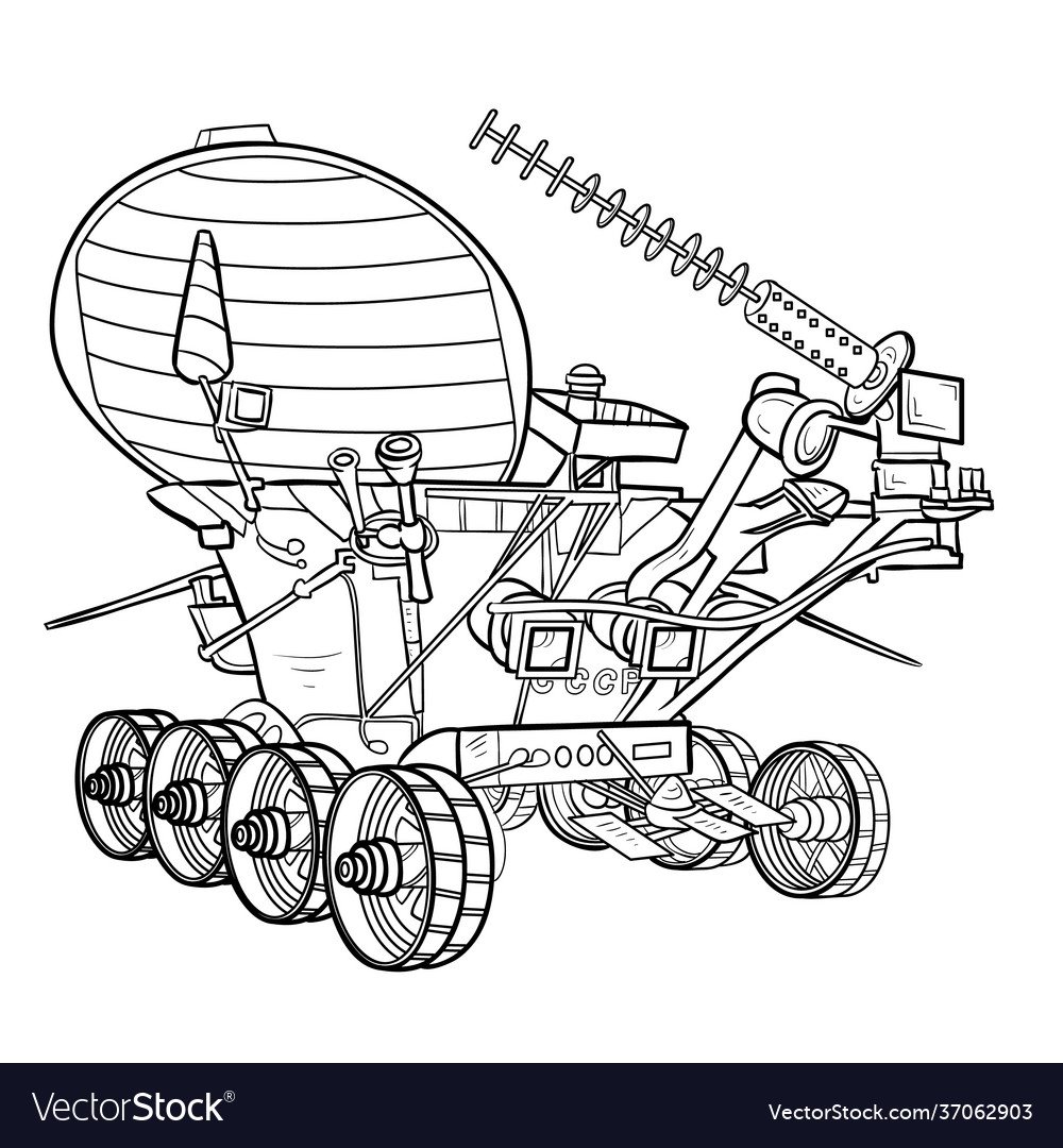 Луноход раскраска