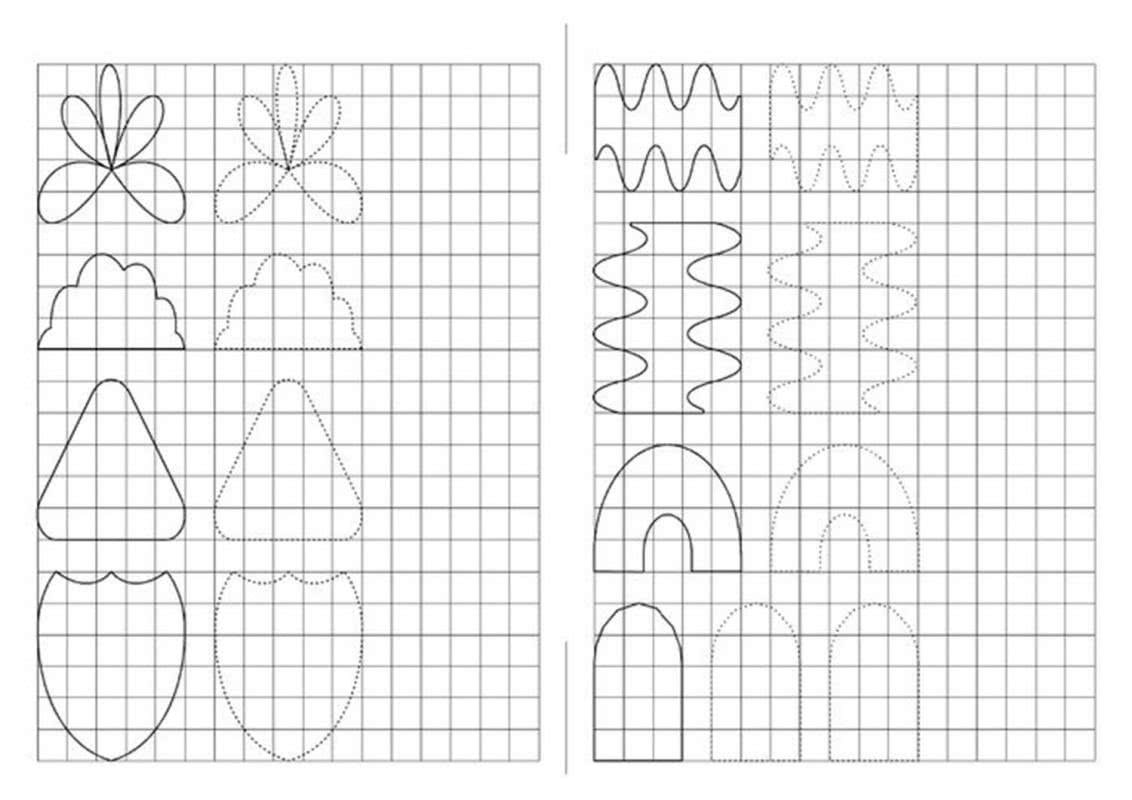 Узоры в клеточку для дошкольников