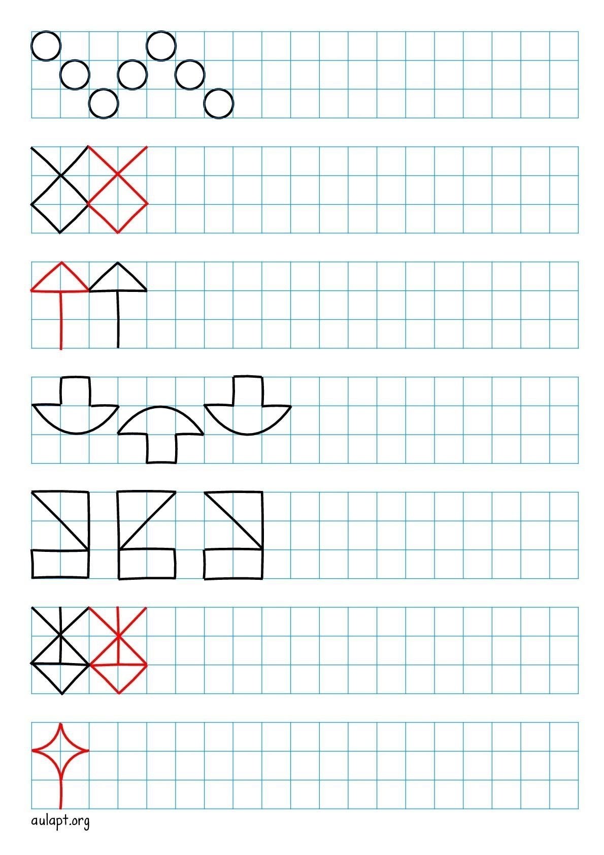 Узоры по клеточкам для дошкольников