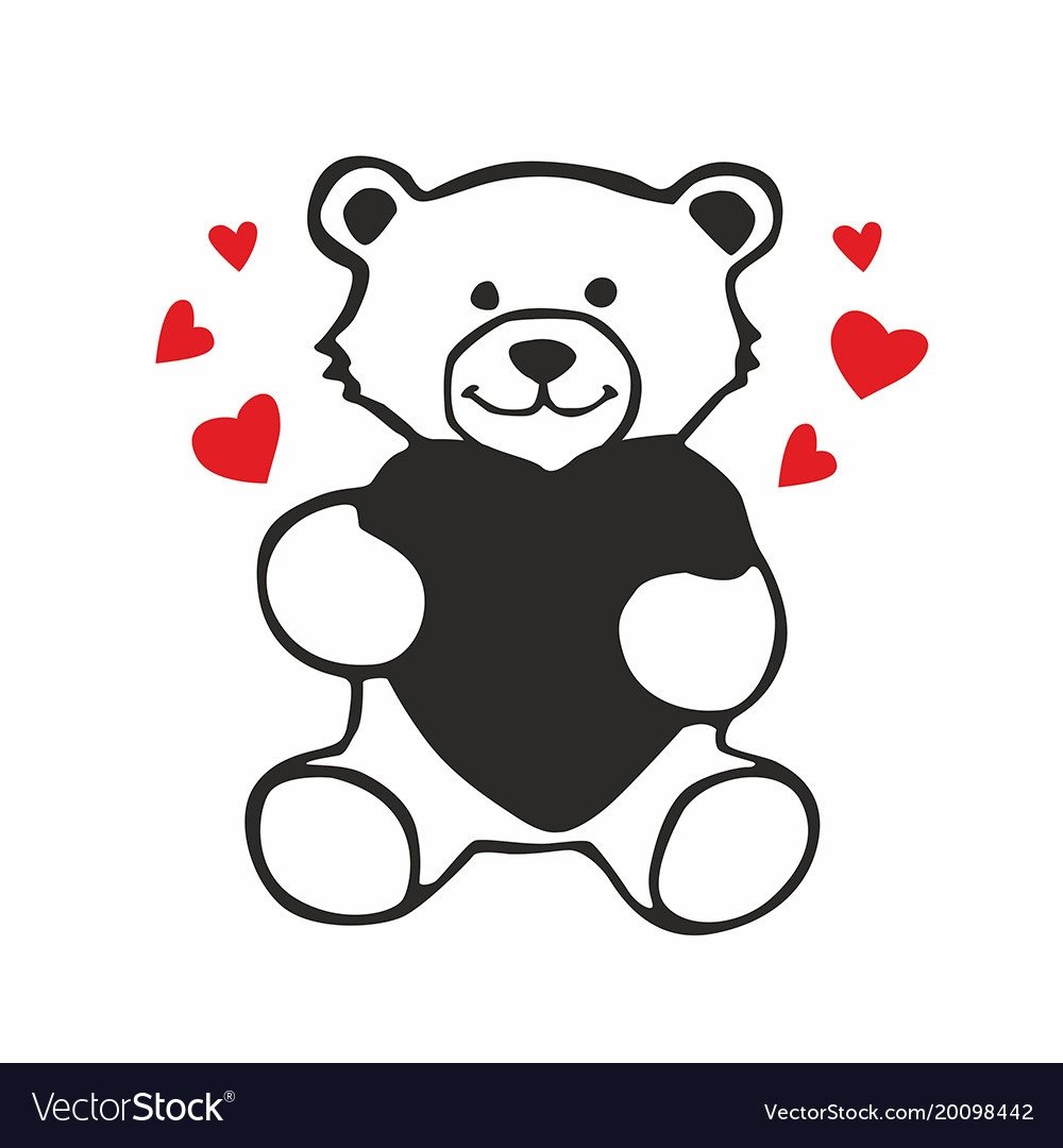 Валентинка раскраска для детей