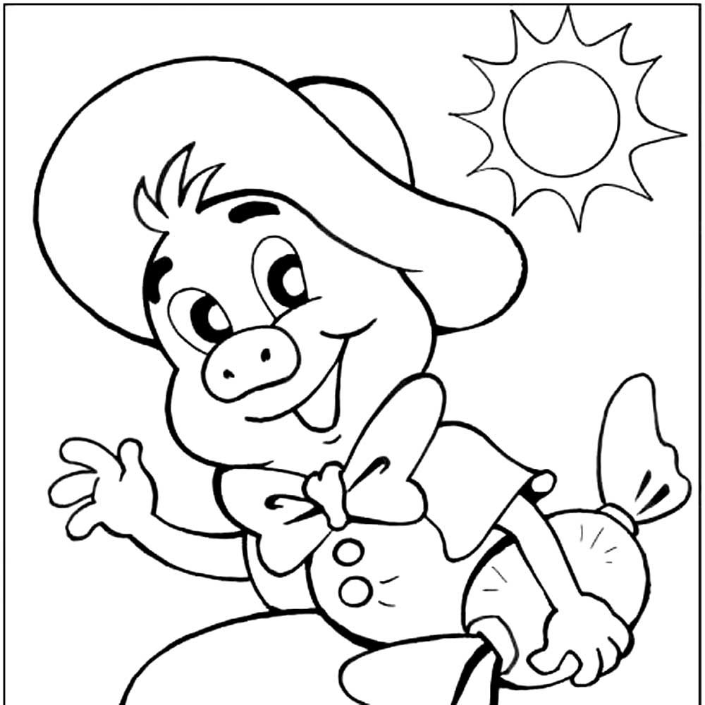 Малыш и Карлсон. Раскраска