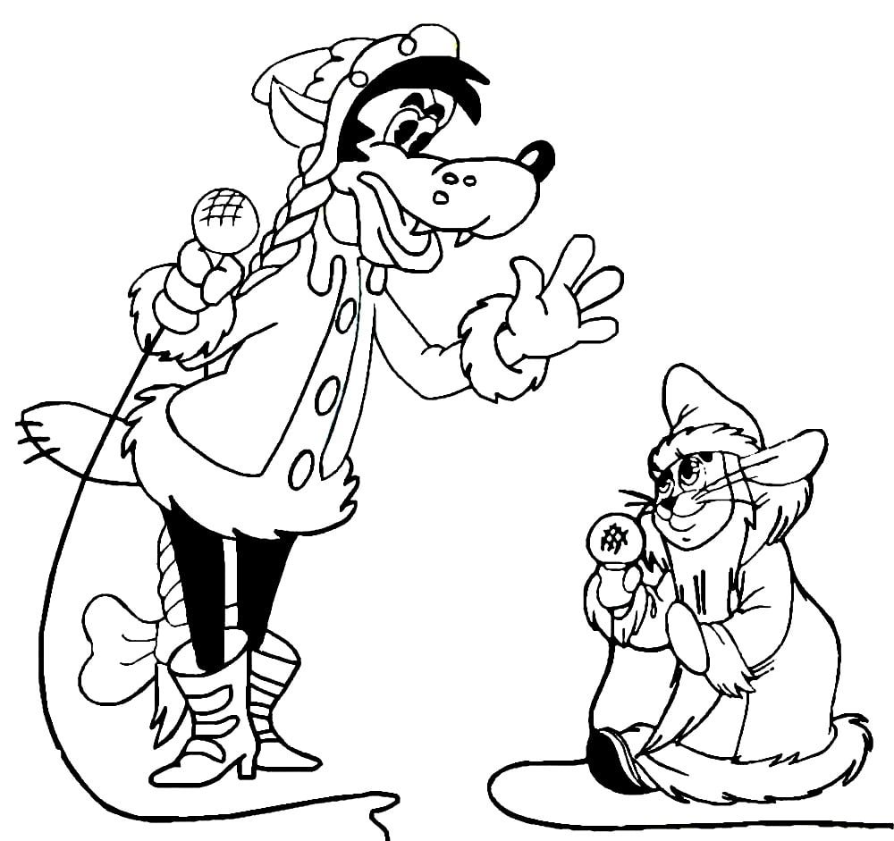 Раскраска Простоквашино Печкин