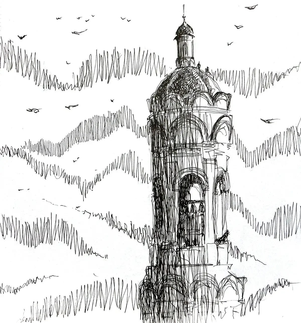 Колокольня раскраска для детей