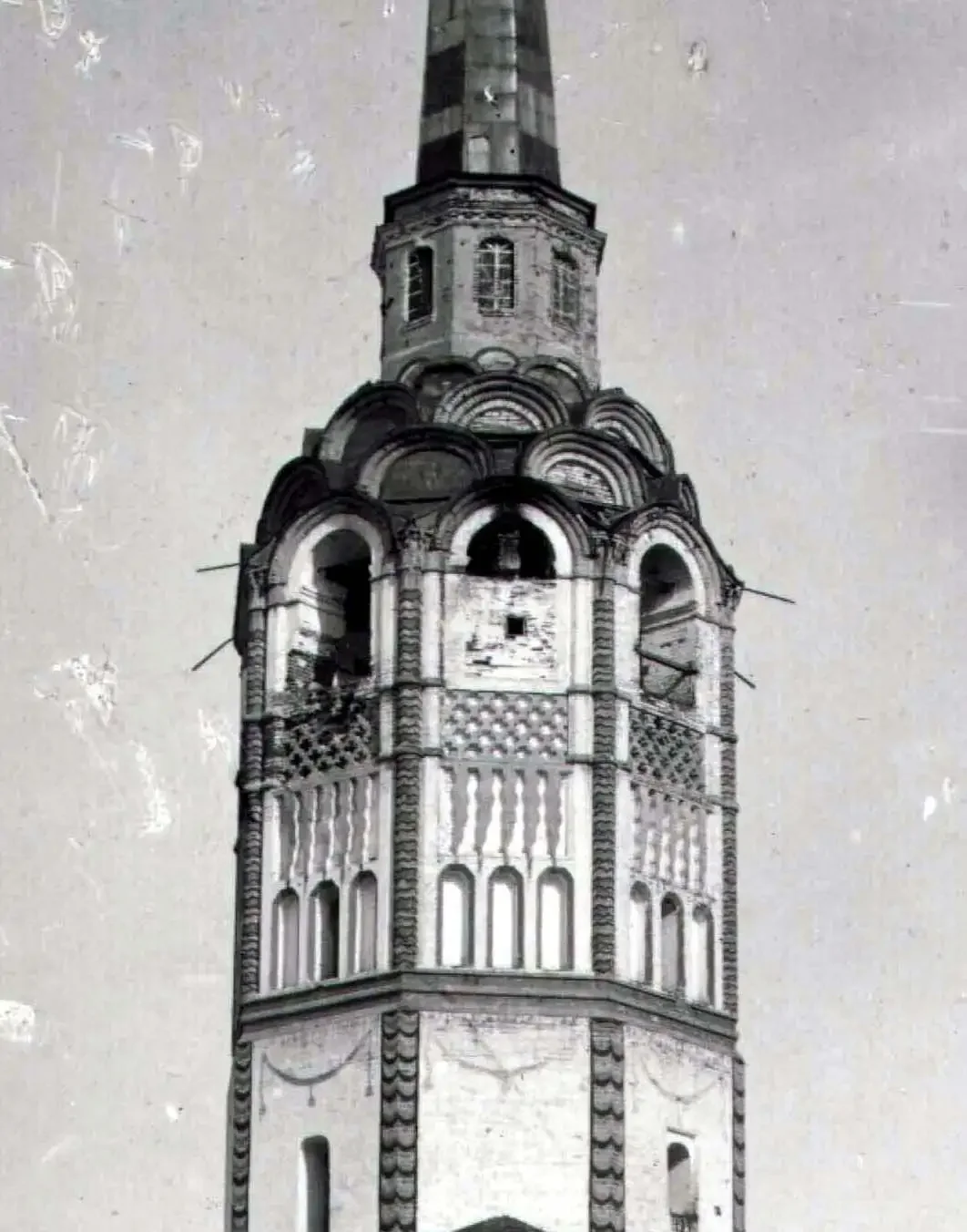 Колокольня в Калязине чертеж