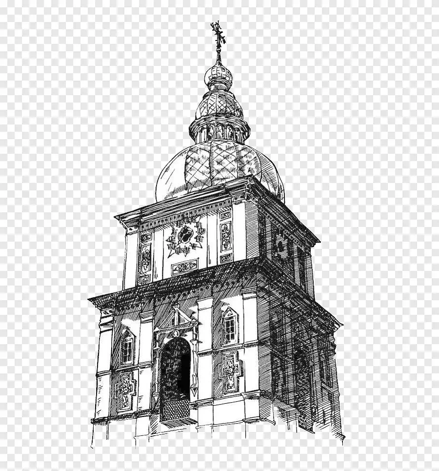 Колокольня раскраска для детей