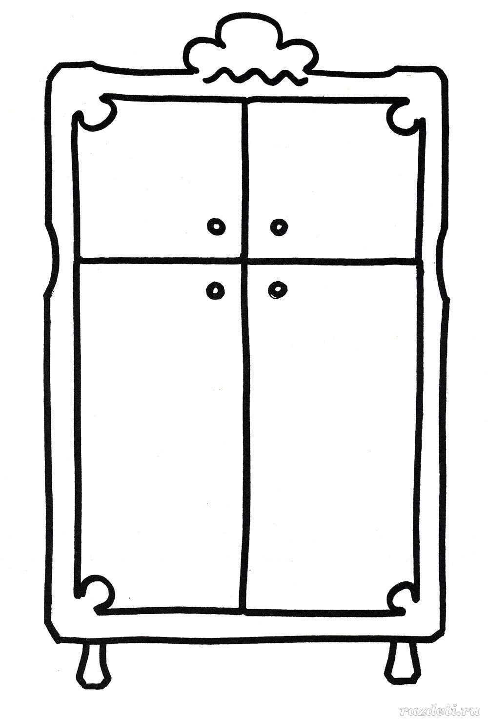 Шкаф раскраска для детей