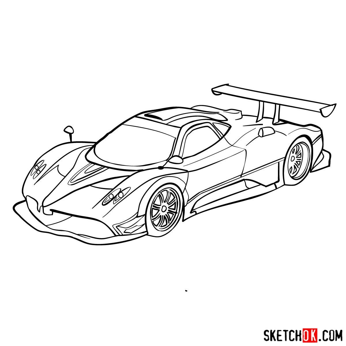 Pagani Zonda раскраска