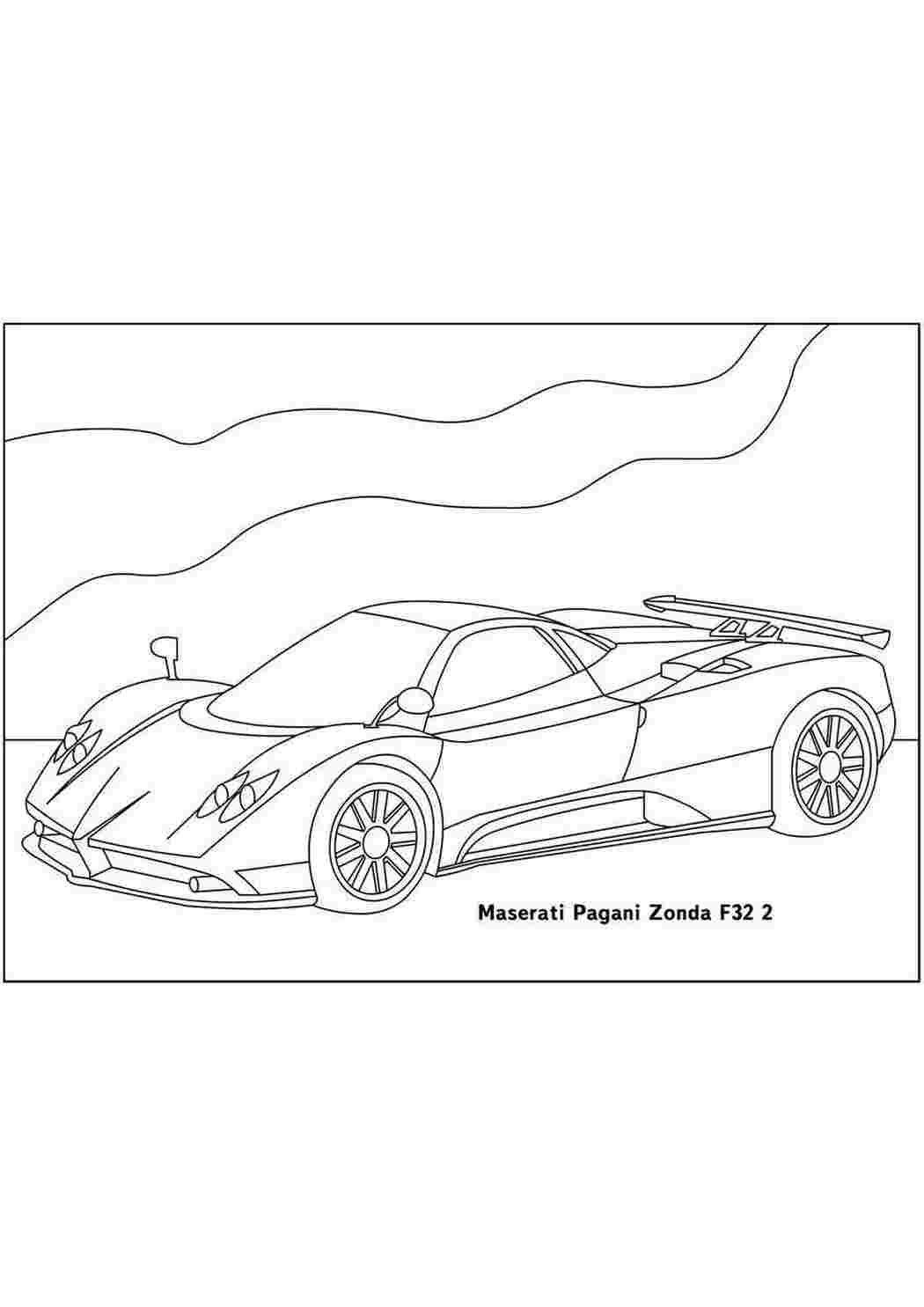 Раскраска Red Ball на автомобиль Pagani