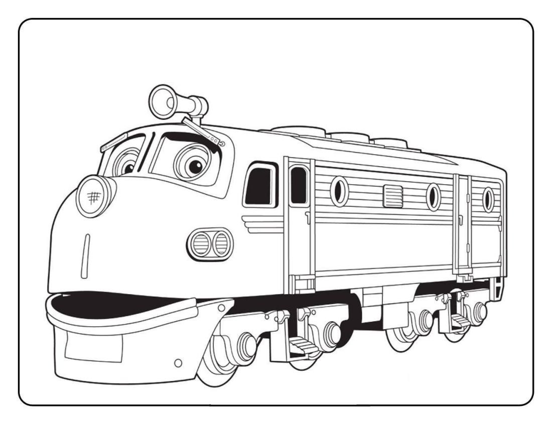Грузовой поезд раскраска