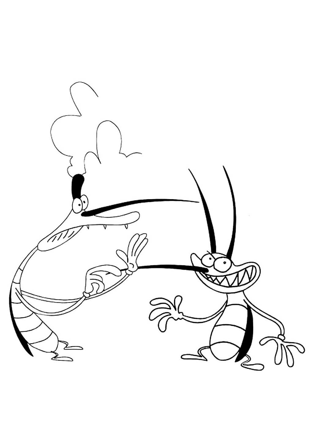 Огги и тараканы картинки раскраски