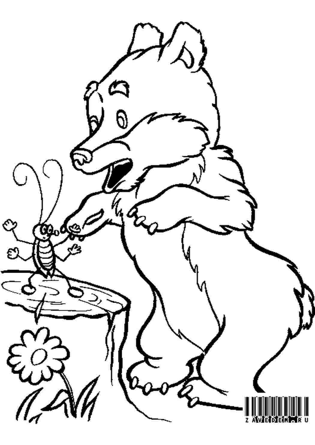 Картинки Тараканище Чуковского для детей черно-белые