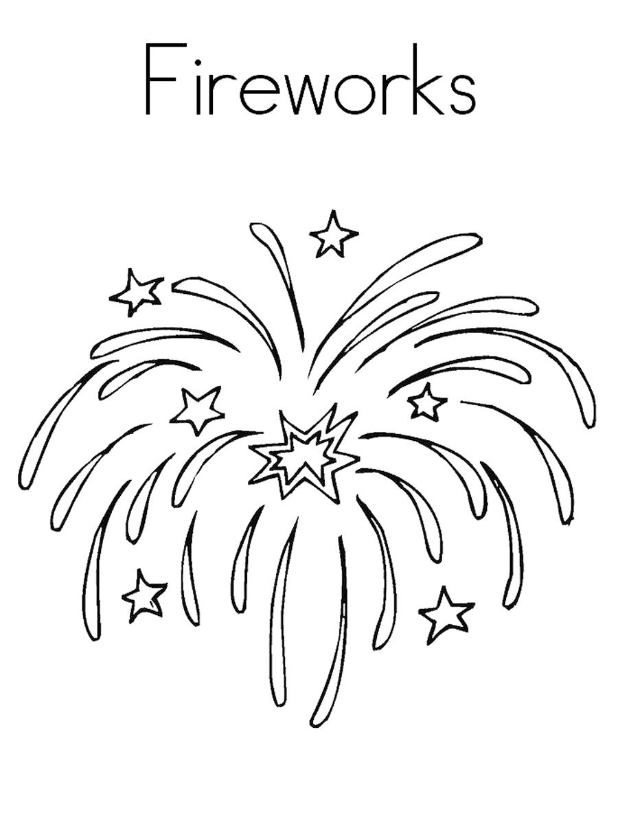 Салют раскраска для детей