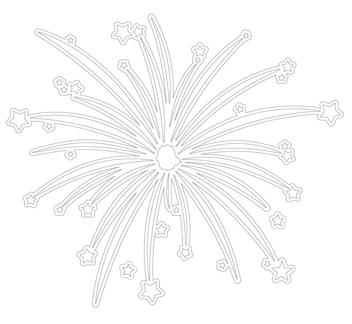 Трафареты салютов для рисования