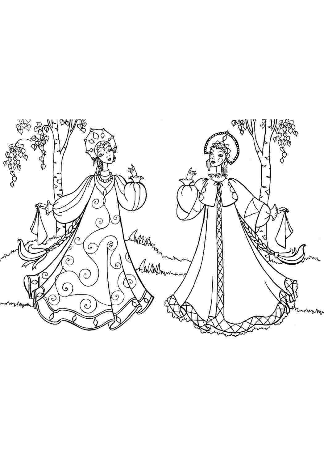 Раскраска иван да марья